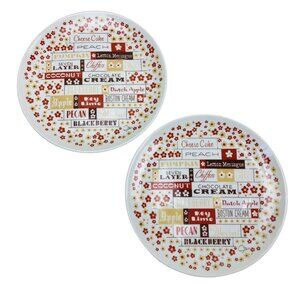 Vintage 70s Saltera The Pie Shoppe 2 Dessert Plates 8” Japan Cottagecore Decor